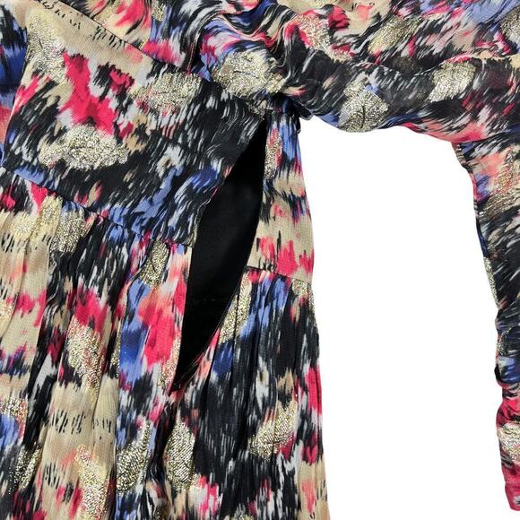 New Women’s Berenice Rayan Gold Print Short Dress Size 36/Small - Picture 4 of 12